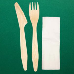 FA 2+1 szett, kés, villa, szalvéta