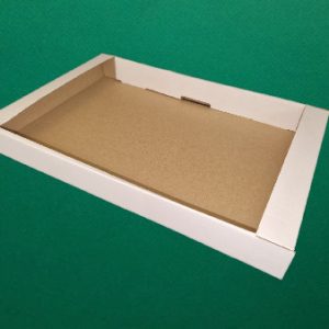 Süteményes tálca - fehér - 37x24x4cm