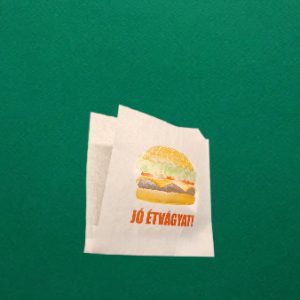 Hamburgeres/Gyros papírtasak nyomattal - 15x15 cm